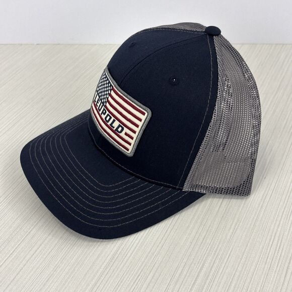 LEUPOLD Unisex Flag Mid-Profile Snap-Back Navy/Gray Trucker Hat, OSFA (179858) - Picture 3 of 6